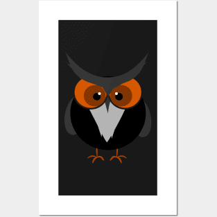 Frowning funny owl Posters and Art